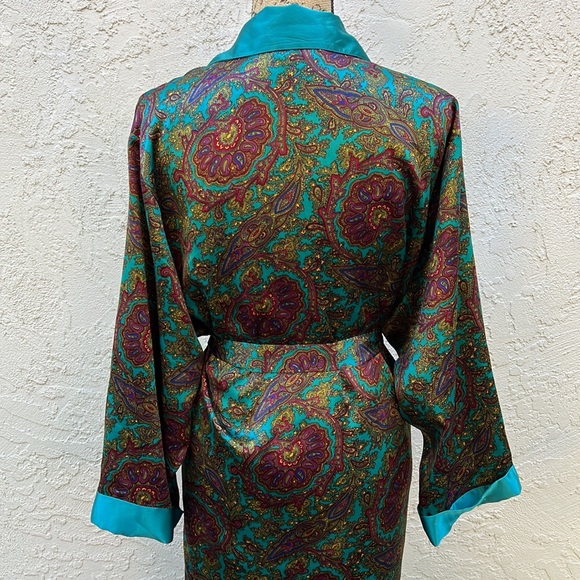 Vintage Victoria’s Secret Gold Label Silky Paisley Kimono Robe (size PS) - Picture 5 of 8